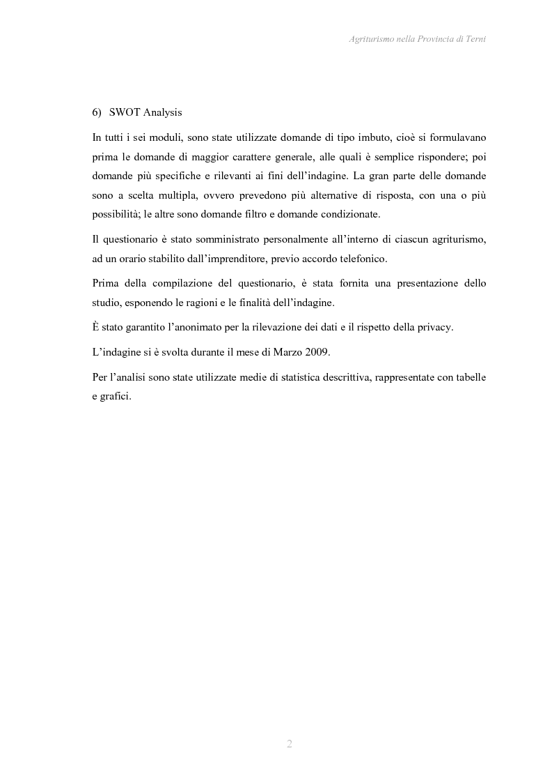 Anteprima della tesi: Agriturismo nella Provincia di Terni - Legislazione e trend, Pagina 3