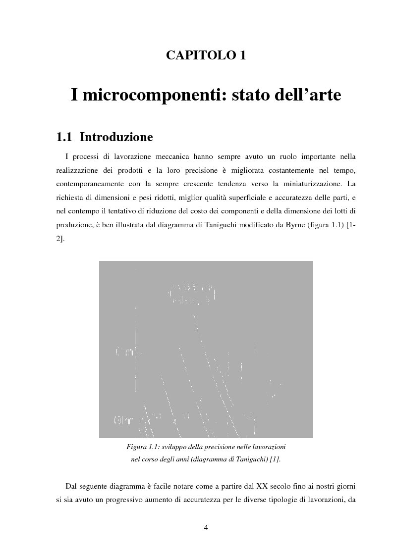 Anteprima della tesi: Metodologie di caratterizzazione e qualificazione dimensionale e superficiale di microcomponenti., Pagina 5
