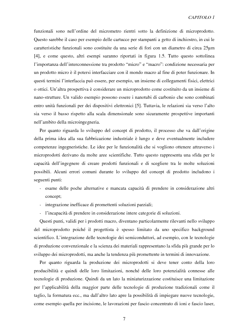 Anteprima della tesi: Metodologie di caratterizzazione e qualificazione dimensionale e superficiale di microcomponenti., Pagina 8