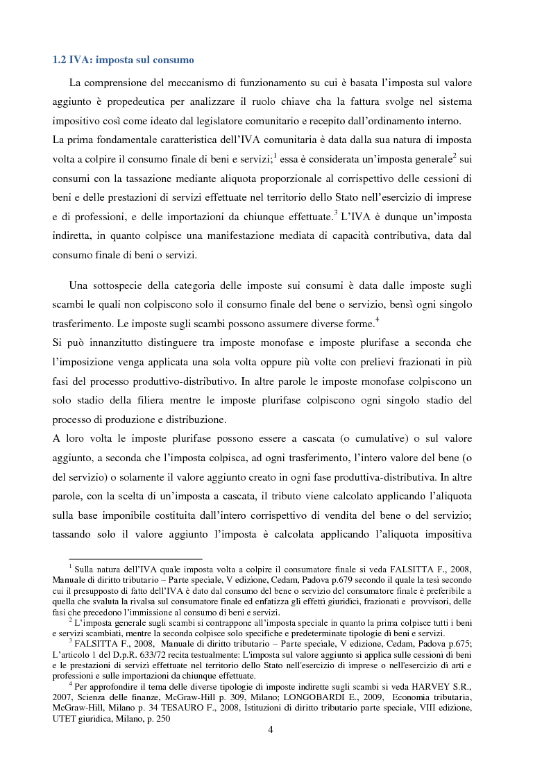 Anteprima della tesi: La Fatturazione per operazioni inesistenti nell'IVA, Pagina 5