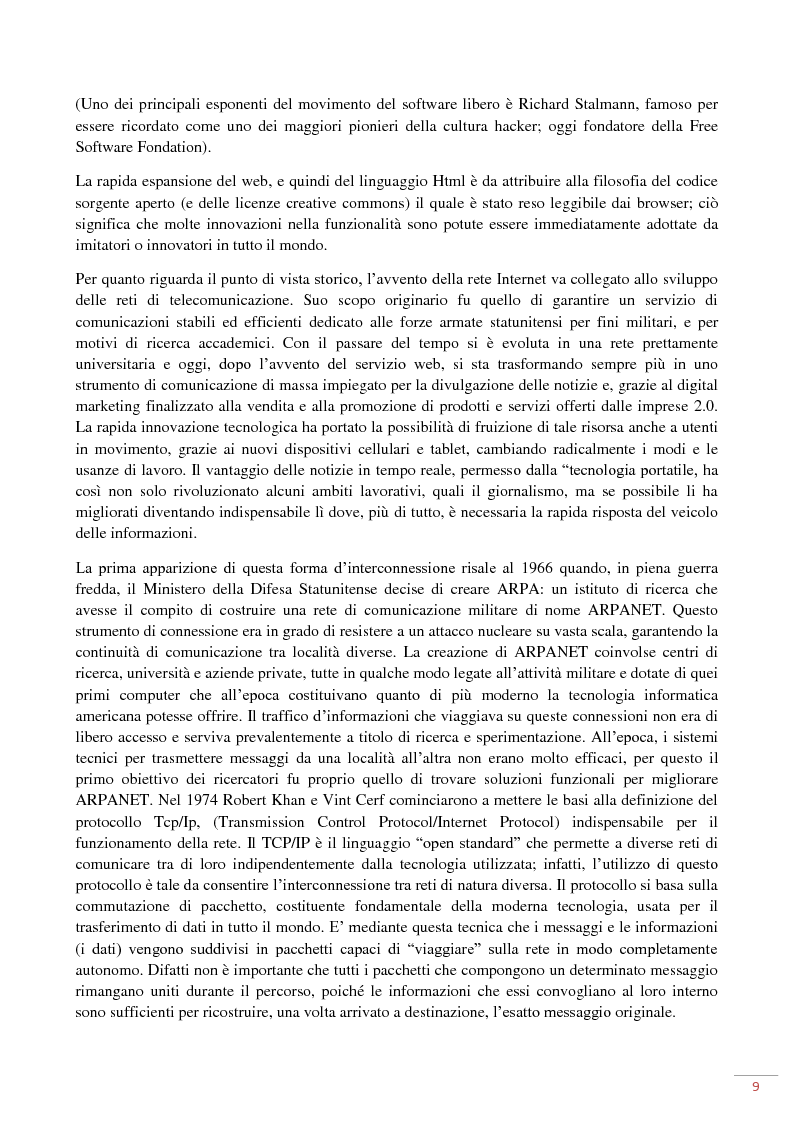 Anteprima della tesi: L'evoluzione del web 2.0: applicazioni ed usi per il marketing on-line, Pagina 5