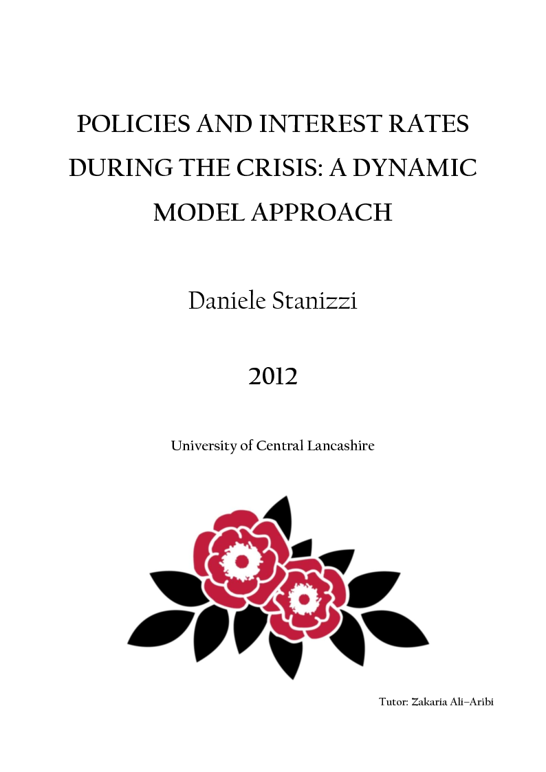 Anteprima della tesi: Policies and Interest Rates During the Crisis: A Dynamic Approach, Pagina 1