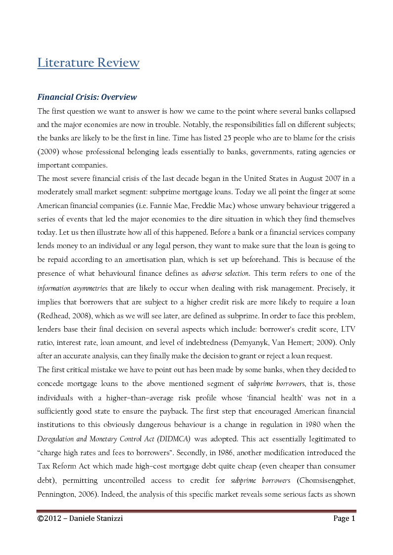 Anteprima della tesi: Policies and Interest Rates During the Crisis: A Dynamic Approach, Pagina 5