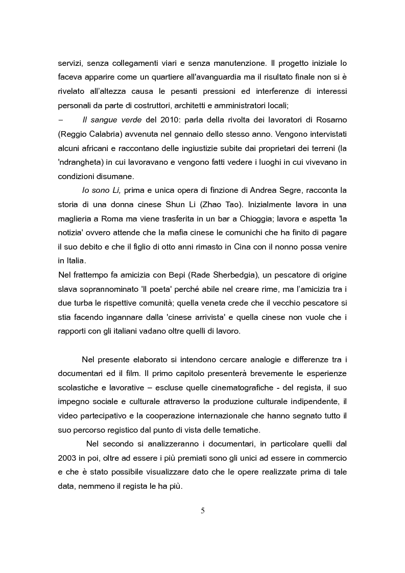 Anteprima della tesi: Andrea Segre, dal documentario al cinema di finzione: analogie e differenze, Pagina 4