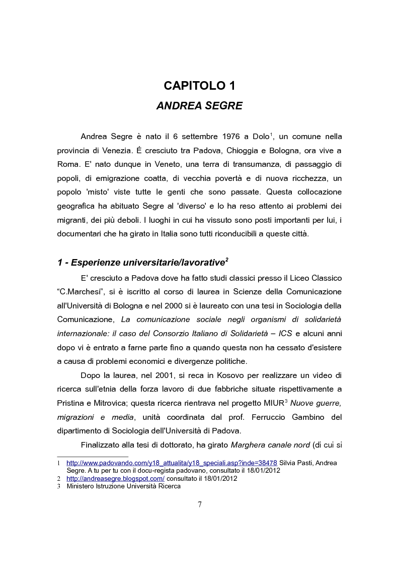Anteprima della tesi: Andrea Segre, dal documentario al cinema di finzione: analogie e differenze, Pagina 6