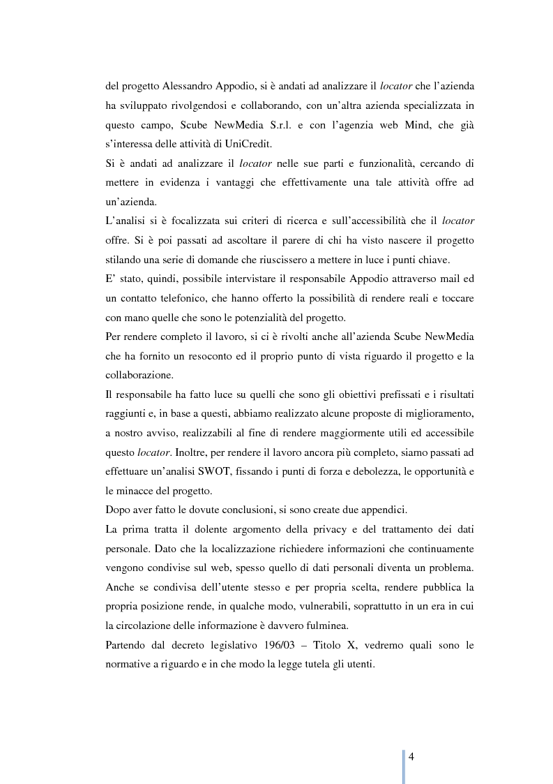 Anteprima della tesi: Le nuove frontiere del marketing: geomarketing e geolocalizzazione al servizio delle aziende. Il caso UniCredit S.p.a., Pagina 5