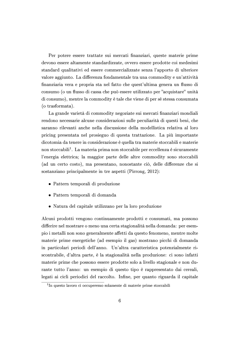 Anteprima della tesi: Mercato e prezzatura delle materie prime, Pagina 7