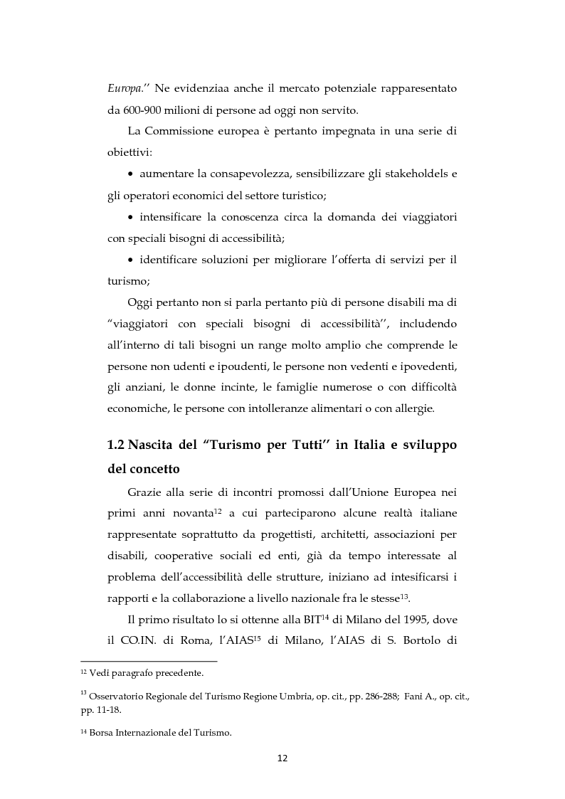 Anteprima della tesi: Analisi dell'evoluzione del concetto di accessibilità nel turismo. L'esperienza nel Veneto e il caso VEASYT s.r.l, Pagina 10