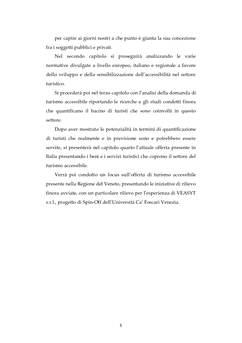 Anteprima della tesi: Analisi dell'evoluzione del concetto di accessibilità nel turismo. L'esperienza nel Veneto e il caso VEASYT s.r.l, Pagina 3