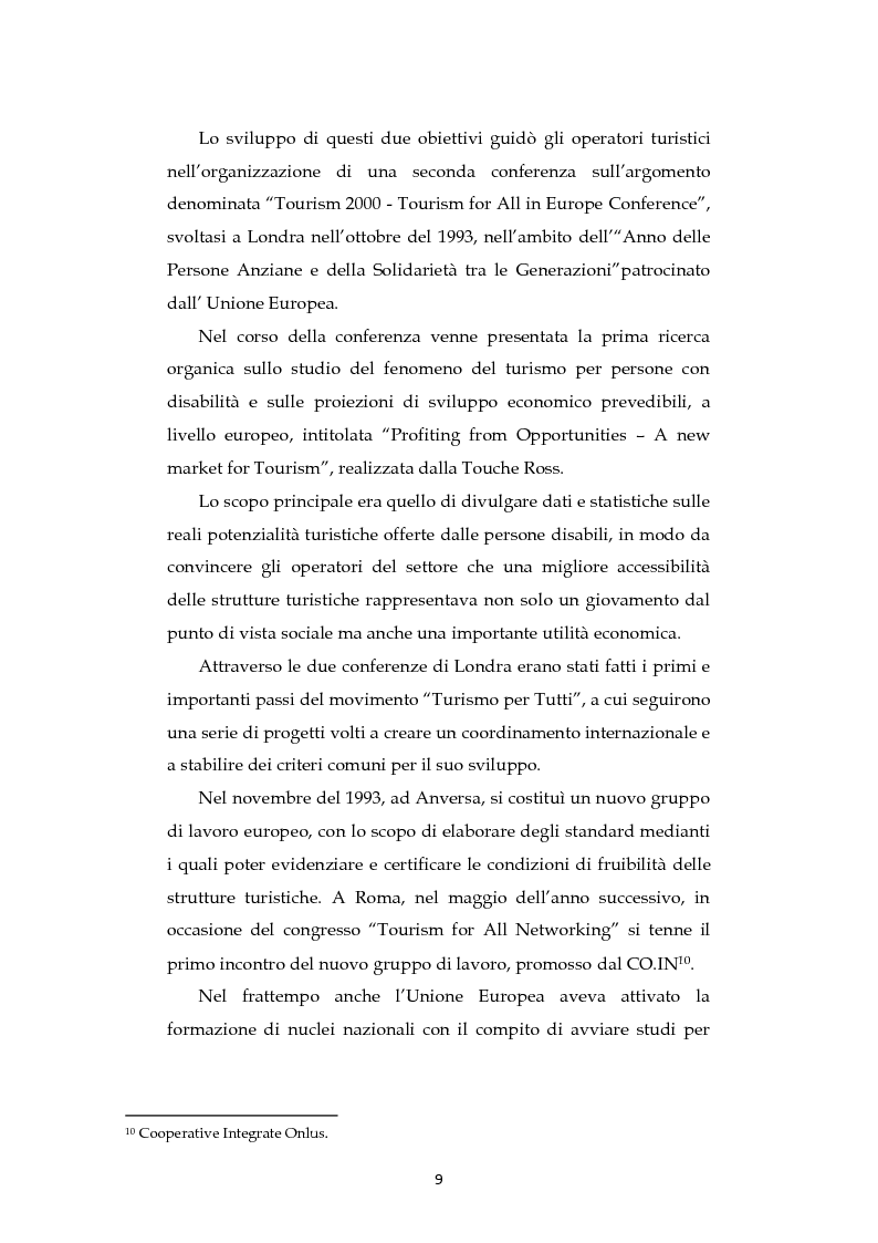 Anteprima della tesi: Analisi dell'evoluzione del concetto di accessibilità nel turismo. L'esperienza nel Veneto e il caso VEASYT s.r.l, Pagina 7