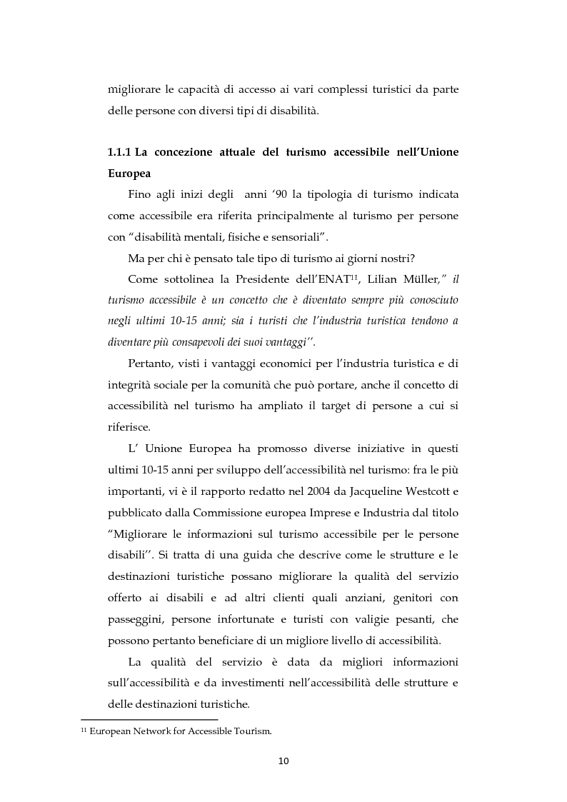Anteprima della tesi: Analisi dell'evoluzione del concetto di accessibilità nel turismo. L'esperienza nel Veneto e il caso VEASYT s.r.l, Pagina 8
