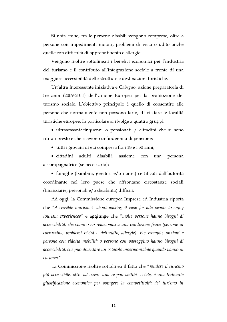 Anteprima della tesi: Analisi dell'evoluzione del concetto di accessibilità nel turismo. L'esperienza nel Veneto e il caso VEASYT s.r.l, Pagina 9