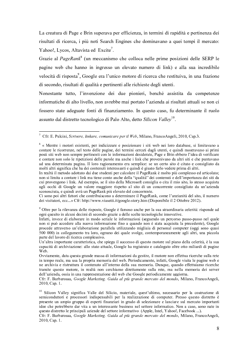 Anteprima della tesi: Google Adwords, un metodo efficace di fare pubblicità, Pagina 6