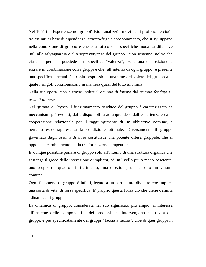 Anteprima della tesi: Il gruppo. Fattori terapeutici ed affettivita. Un'esperienza tra pazienti bipolari, Pagina 7