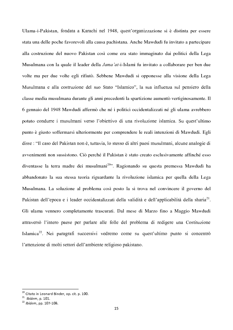 Anteprima della tesi: Islam, ideologia e sfera pubblica in Pakistan, Pagina 11
