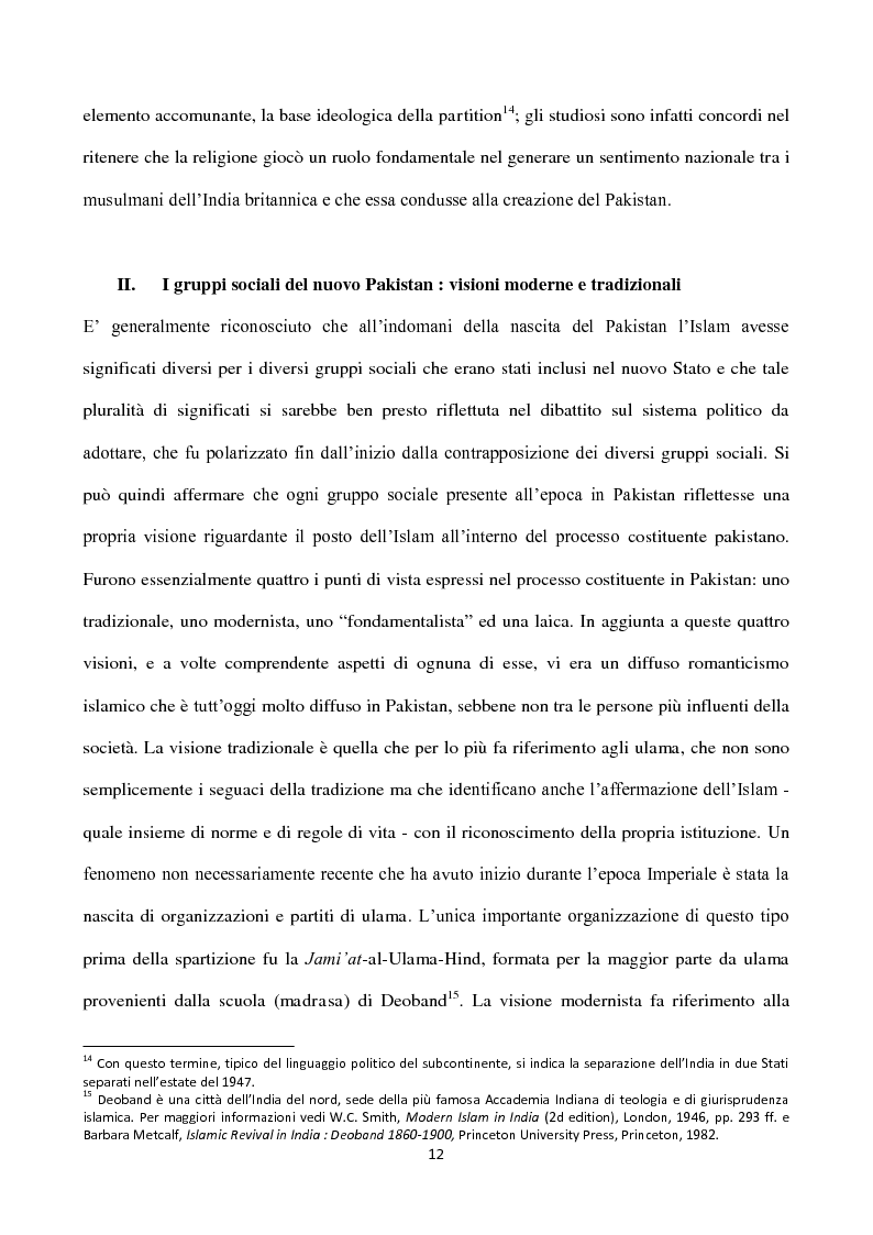 Anteprima della tesi: Islam, ideologia e sfera pubblica in Pakistan, Pagina 8