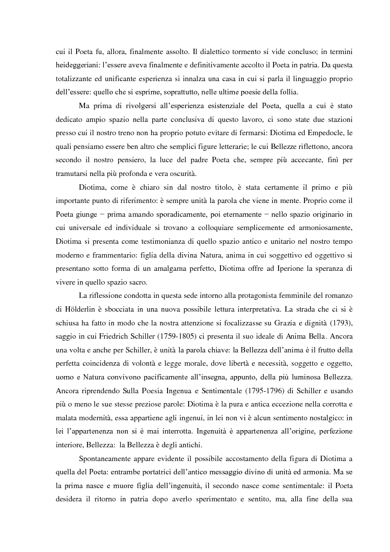 Anteprima della tesi: Il Sacrificio di Diotima: un'Anima Bella nell'Iperione di Friedrich Hoelderlin, Pagina 4
