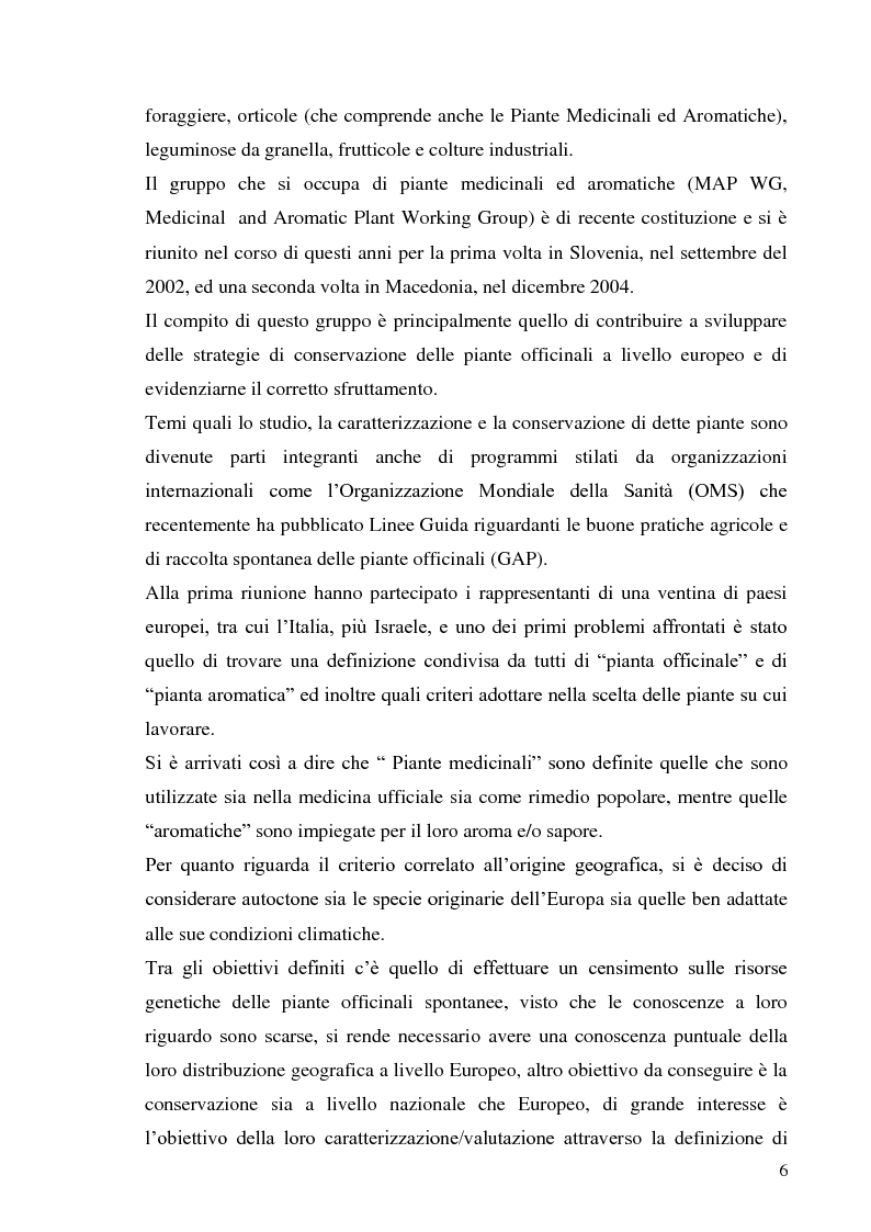 Anteprima della tesi: Indagine conoscitiva sulla flora spontanea a destinazione erboristica nel Parco Nazionale dell’Alta Murgia, Pagina 7
