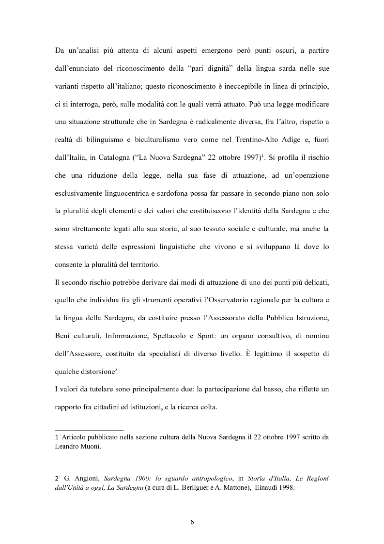Anteprima della tesi: Sa Limba sarda e i mass Media, Pagina 3