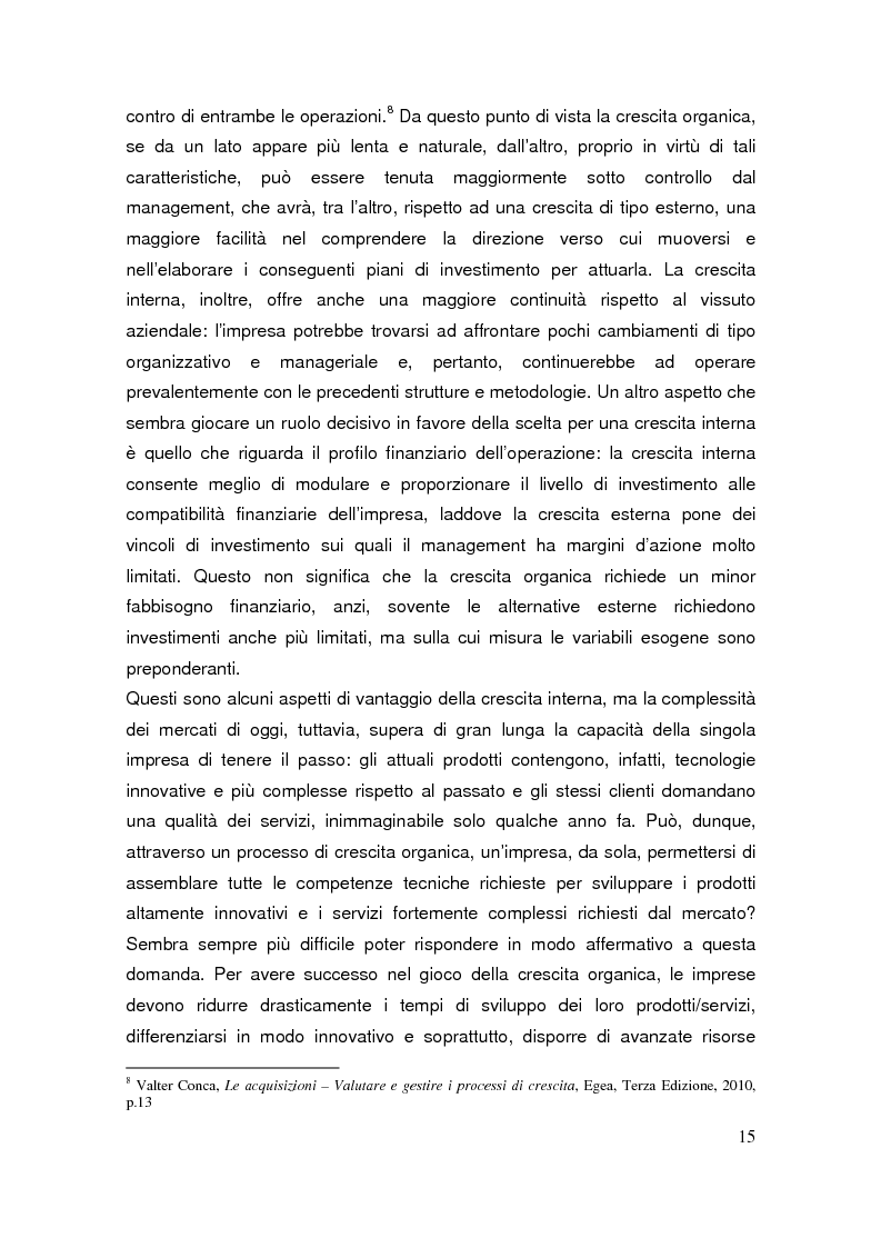 Anteprima della tesi: Le operazioni di M&A come strumento dicrescita e creazione del valore per l'impresa. Il caso Prysmian - Draka, Pagina 11