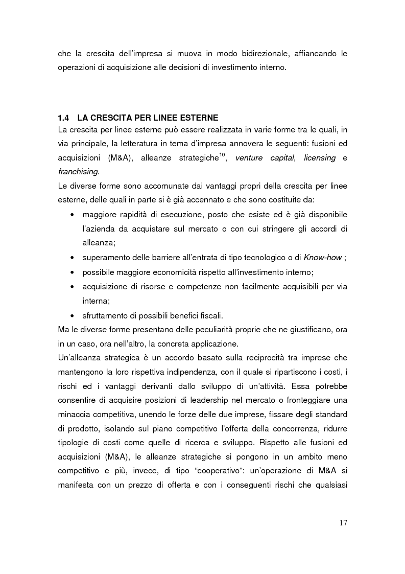 Anteprima della tesi: Le operazioni di M&A come strumento dicrescita e creazione del valore per l'impresa. Il caso Prysmian - Draka, Pagina 13