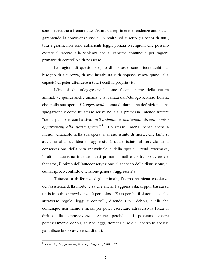 Anteprima della tesi: Aggressività e violenza ad opera dei minori: il fenomeno dei baby killer, Pagina 3