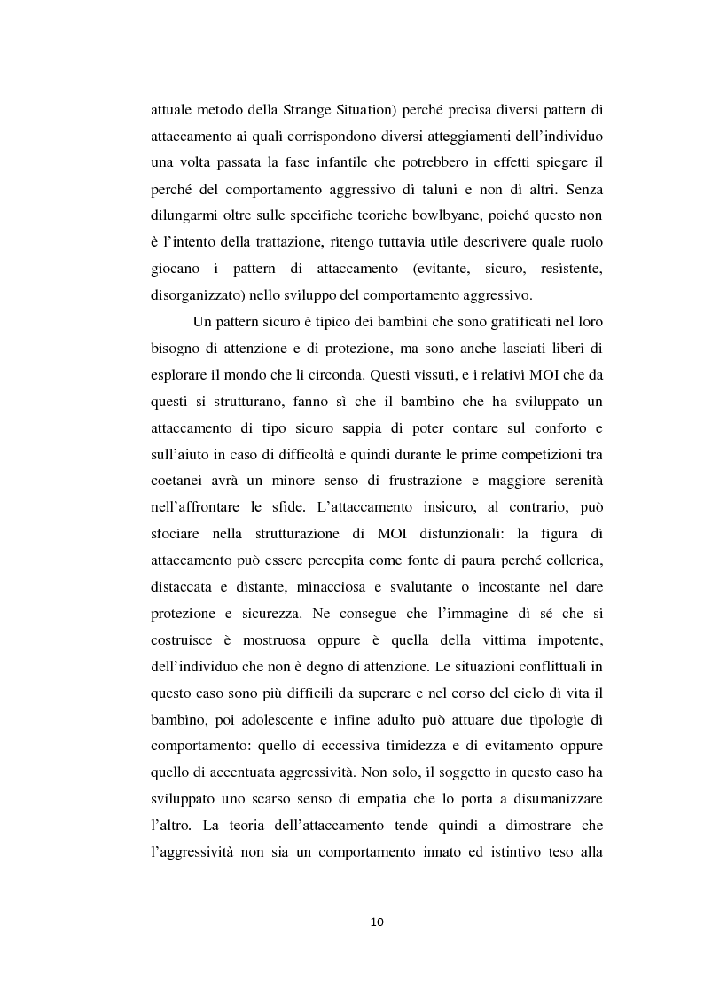 Anteprima della tesi: Aggressività e violenza ad opera dei minori: il fenomeno dei baby killer, Pagina 7