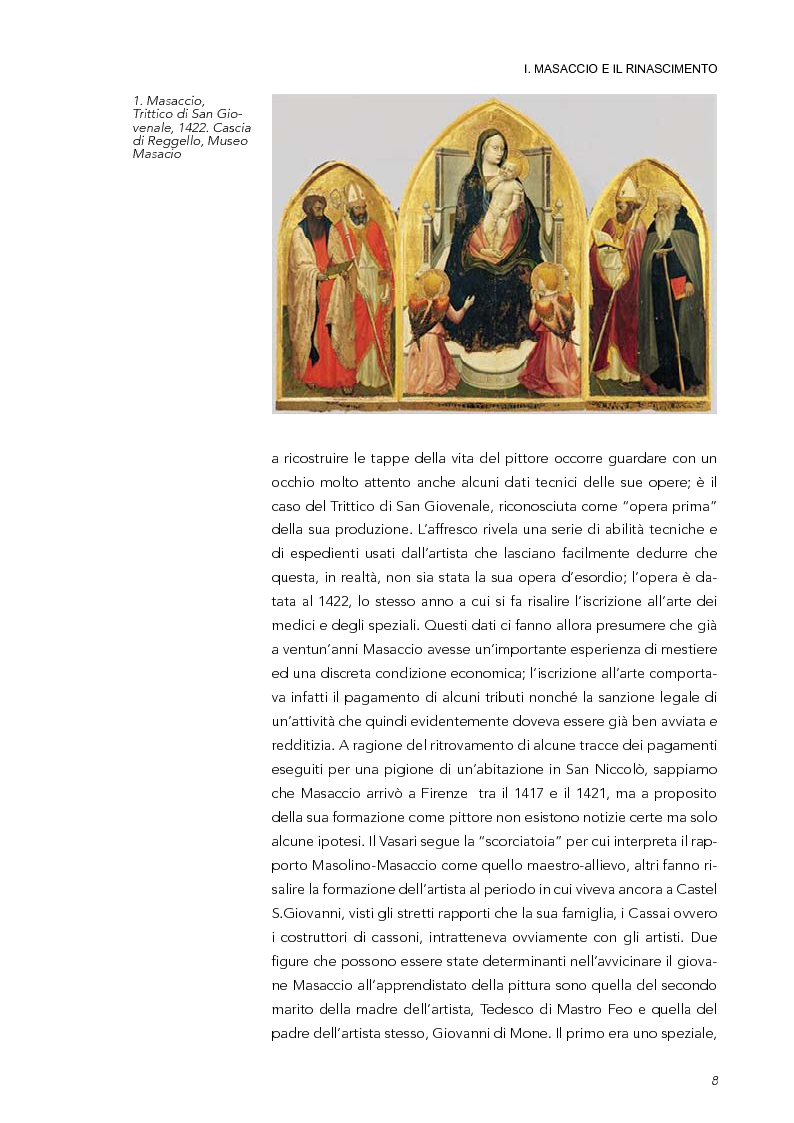 Anteprima della tesi: La Trinità di Masaccio: l'impianto prospettico, le proporzioni perfette, Pagina 3