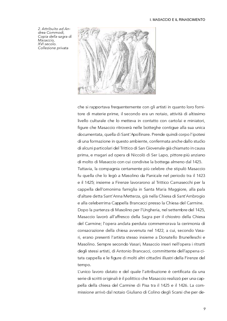 Anteprima della tesi: La Trinità di Masaccio: l'impianto prospettico, le proporzioni perfette, Pagina 4