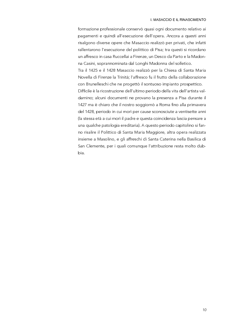 Anteprima della tesi: La Trinità di Masaccio: l'impianto prospettico, le proporzioni perfette, Pagina 5