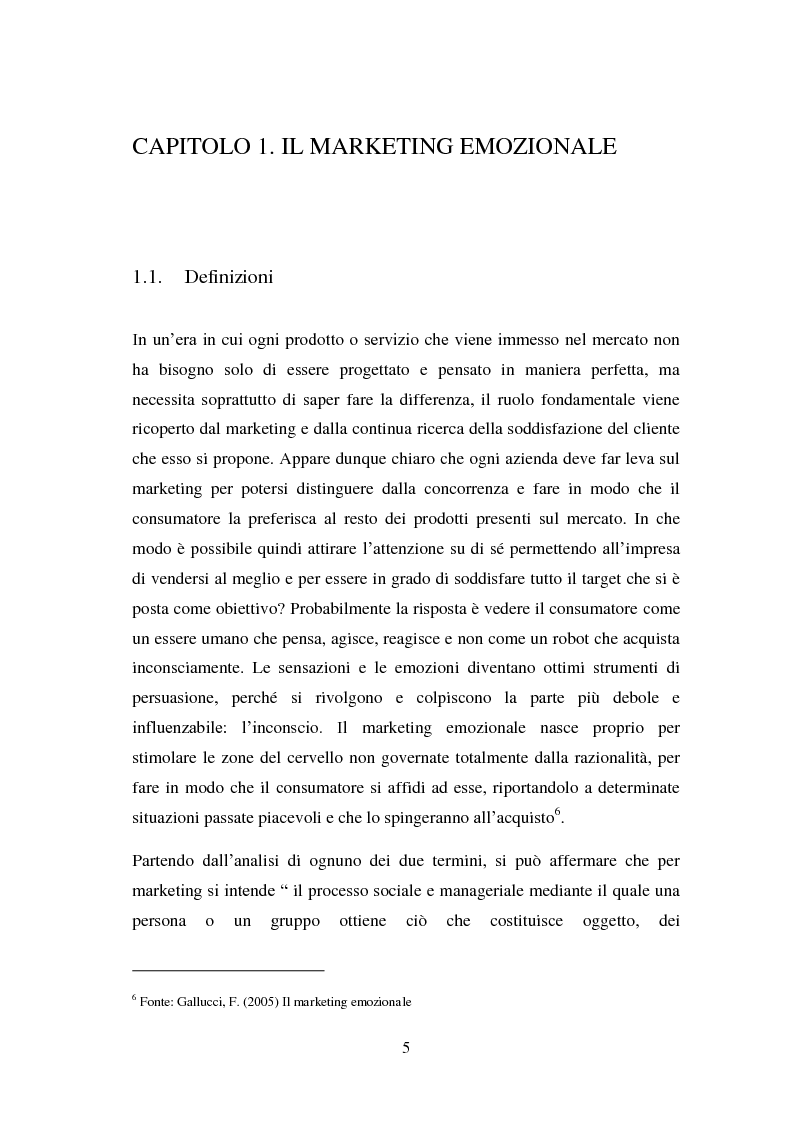 Anteprima della tesi: Il marketing emozionale: il caso Starbucks, Pagina 5