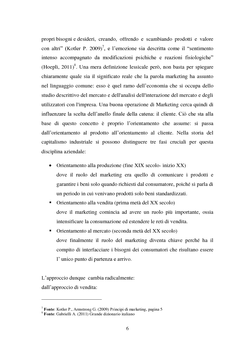 Anteprima della tesi: Il marketing emozionale: il caso Starbucks, Pagina 6