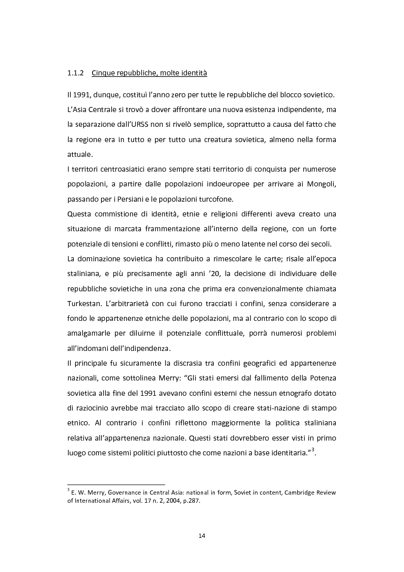 Anteprima della tesi: Dalla Via della Seta alla via del gas naturale: geopolitica e relazioni internazionali in Asia Centrale, Pagina 12