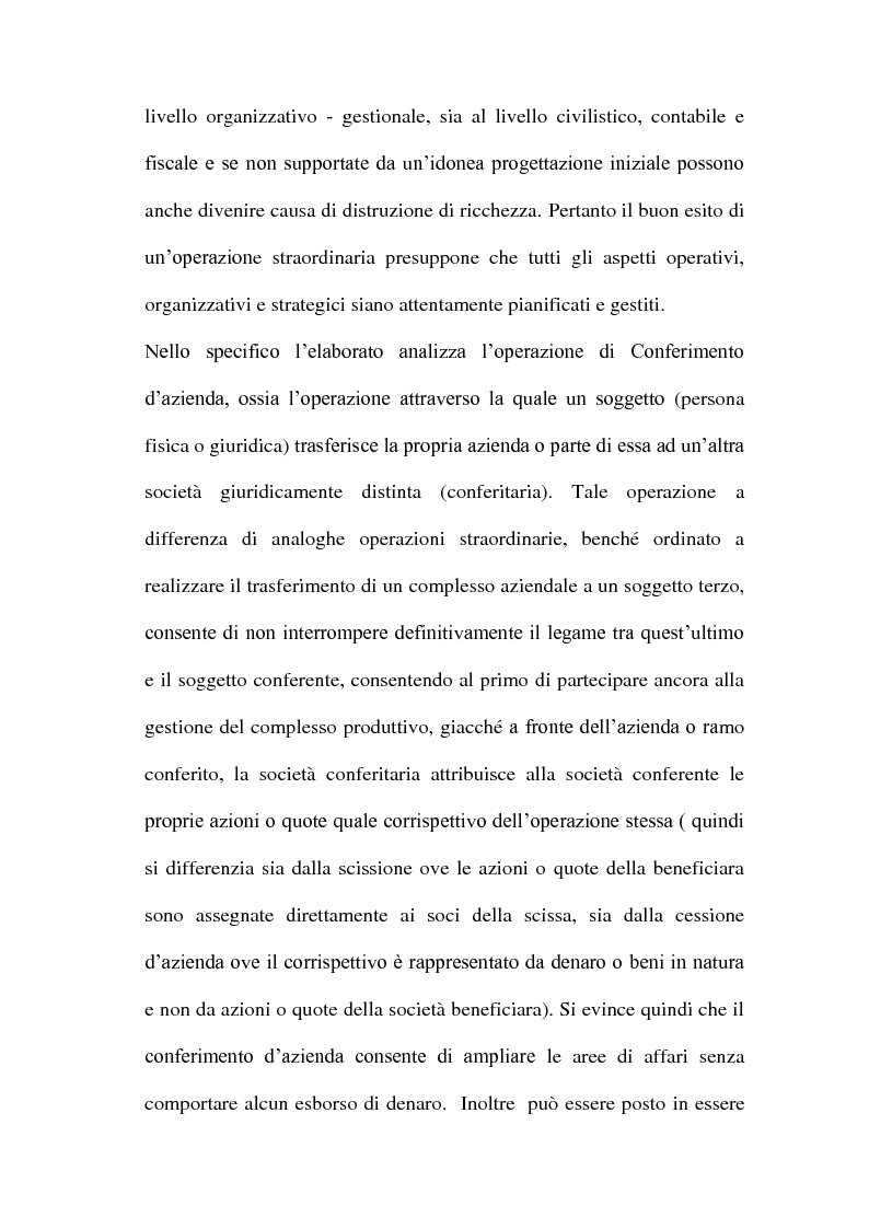Anteprima della tesi: Il Conferimento d'azienda nella prassi contabile nazionale ed internazionale: il caso Meridiana-Eurofly, Pagina 3