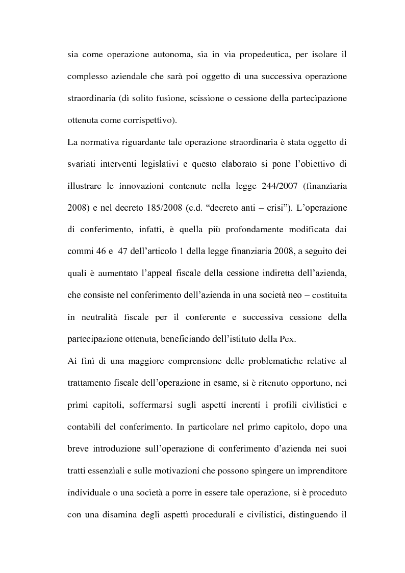 Anteprima della tesi: Il Conferimento d'azienda nella prassi contabile nazionale ed internazionale: il caso Meridiana-Eurofly, Pagina 4