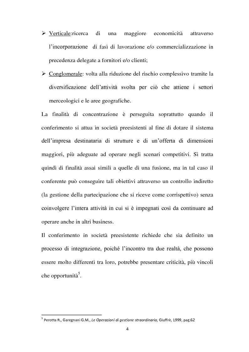 Anteprima della tesi: Il Conferimento d'azienda nella prassi contabile nazionale ed internazionale: il caso Meridiana-Eurofly, Pagina 9
