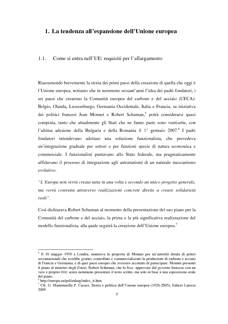 Anteprima della tesi: L'Allargamento dell'Unione europea: il caso della Macedonia, Pagina 6