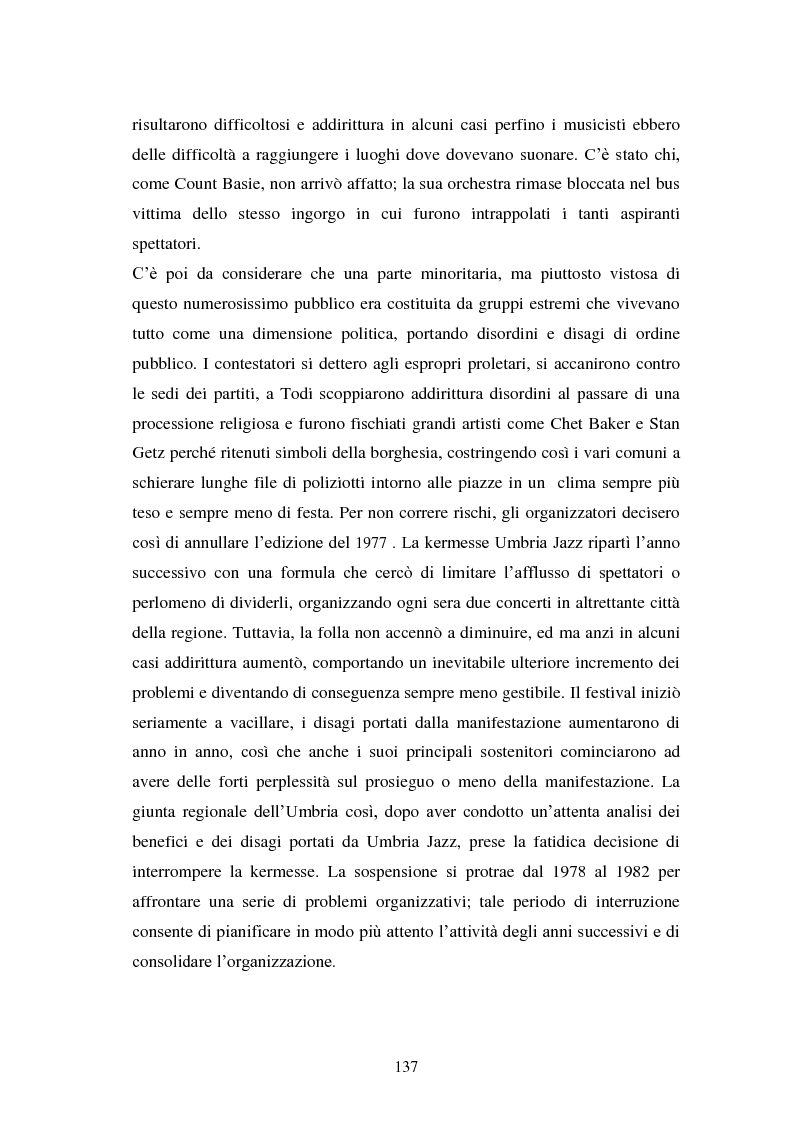 Anteprima della tesi: Eventi culturali e marketing territoriale: l'indagine empirica sul festival musicale di Umbria Jazz, Pagina 6