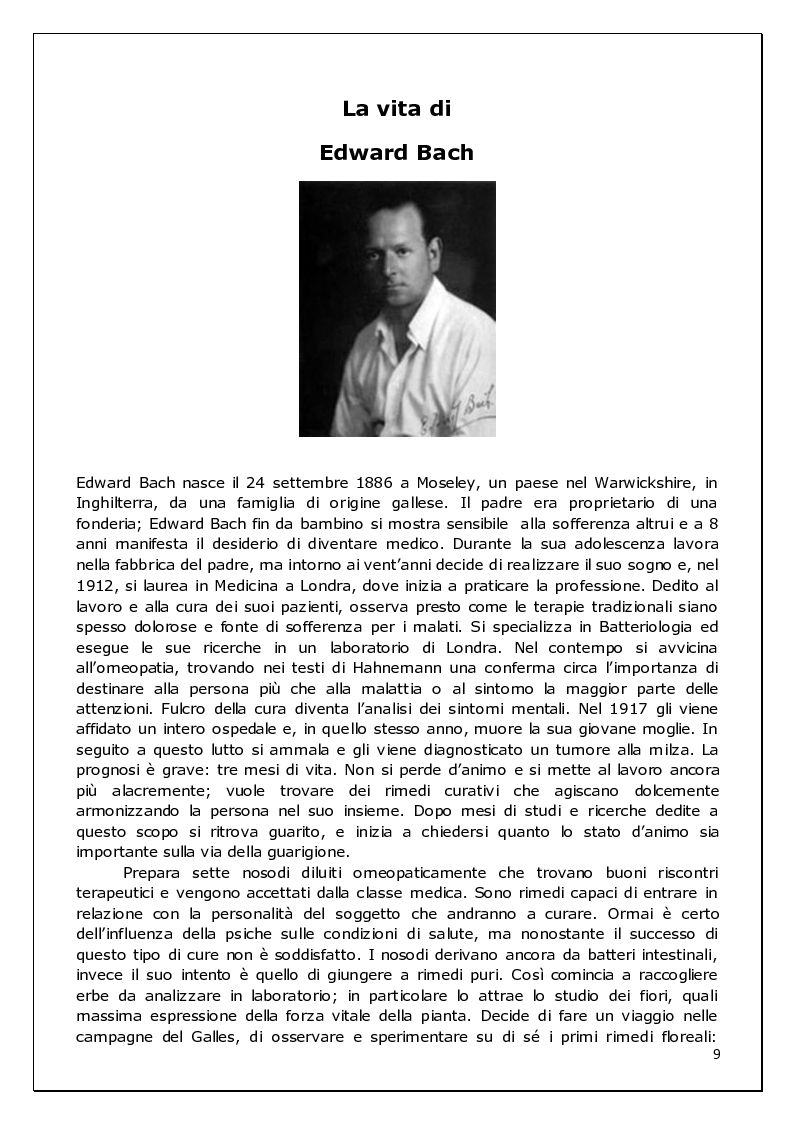 Anteprima della tesi: Floriterapia di Bach Applicata alle 9 Basi dell'enneagramma ed ai difetti di rifrazione visiva, Pagina 3