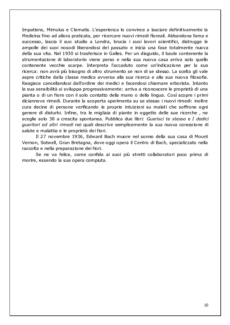 Anteprima della tesi: Floriterapia di Bach Applicata alle 9 Basi dell'enneagramma ed ai difetti di rifrazione visiva, Pagina 4