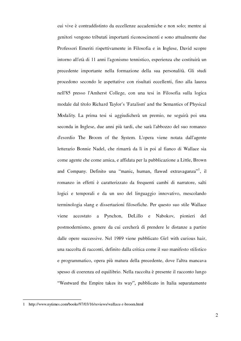 Anteprima della tesi: Il ritratto dell'artista da giovane - La vita di David Foster Wallace raccontata attraverso l'intervista, Pagina 3