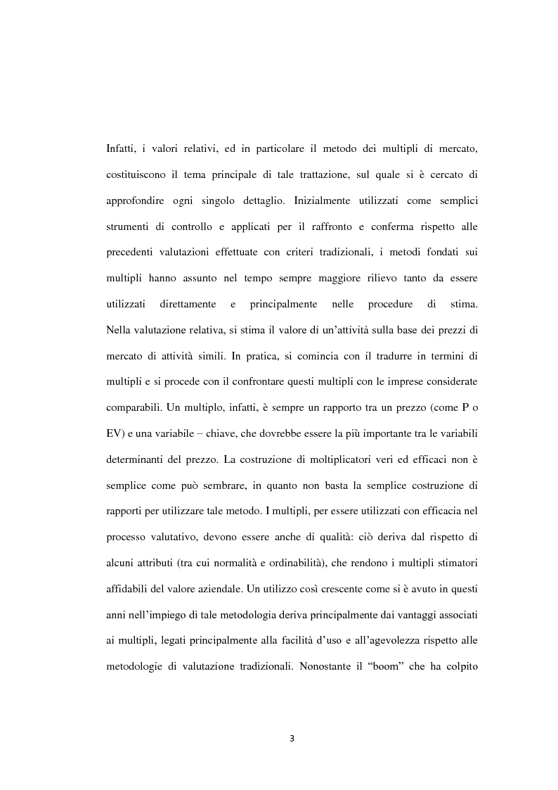 Anteprima della tesi: Il metodo dei multipli nella valutazione delle aziende. Il caso di Banca Carige., Pagina 4