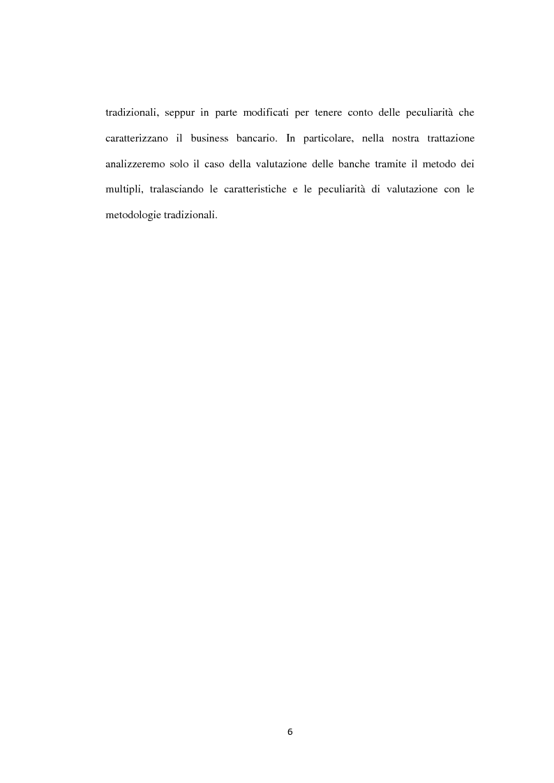 Anteprima della tesi: Il metodo dei multipli nella valutazione delle aziende. Il caso di Banca Carige., Pagina 7