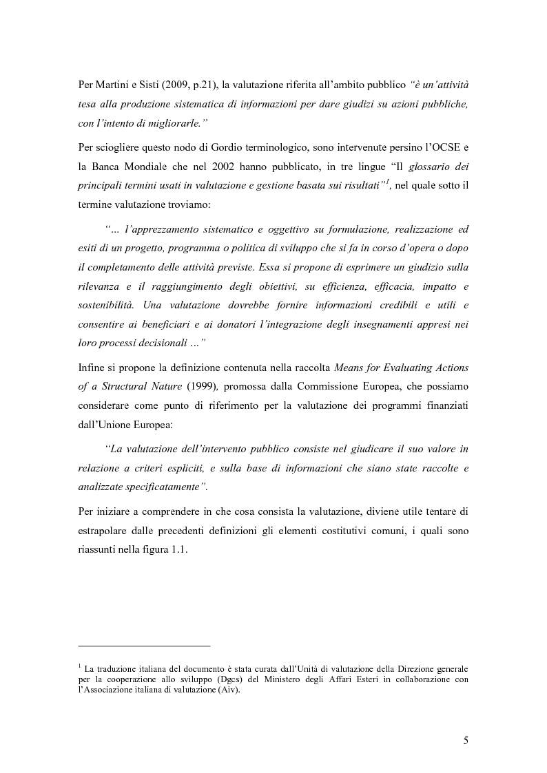 Anteprima della tesi: La valutazione degli effetti delle politiche pubbliche: aspetti teorico metodologici e applicazione al POR FESR 2007-2013 in Lombardia, Pagina 6
