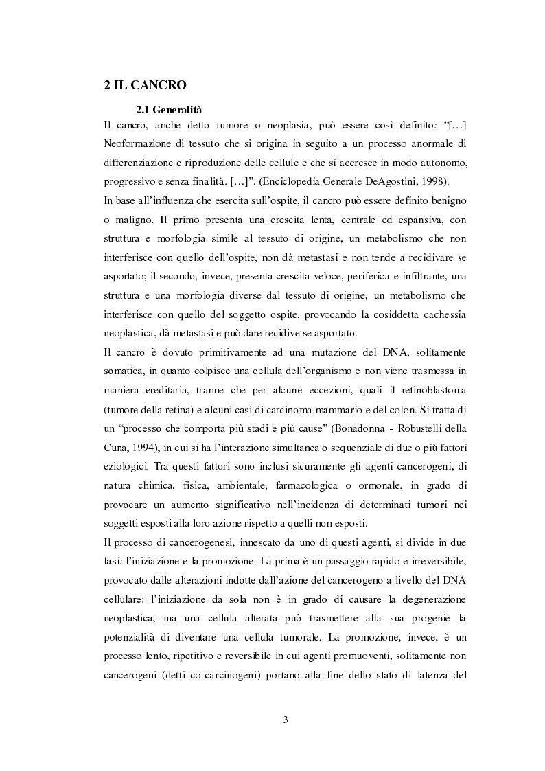 Anteprima della tesi: Ruolo della nutrizione nel trattamento del paziente neoplastico, Pagina 5