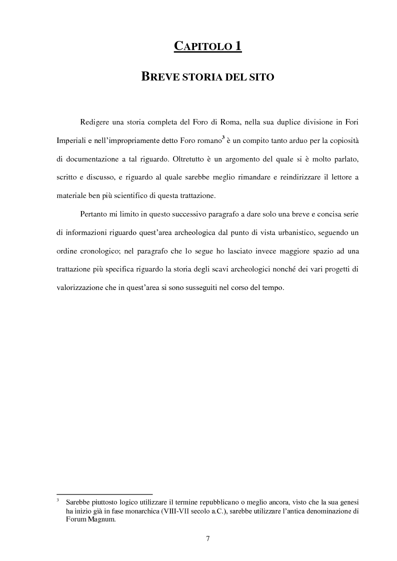 Anteprima della tesi: La Realtà Virtuale come nuova metodologia dei dati storico-archeologici. Il caso-studio del Foro romano, Pagina 5