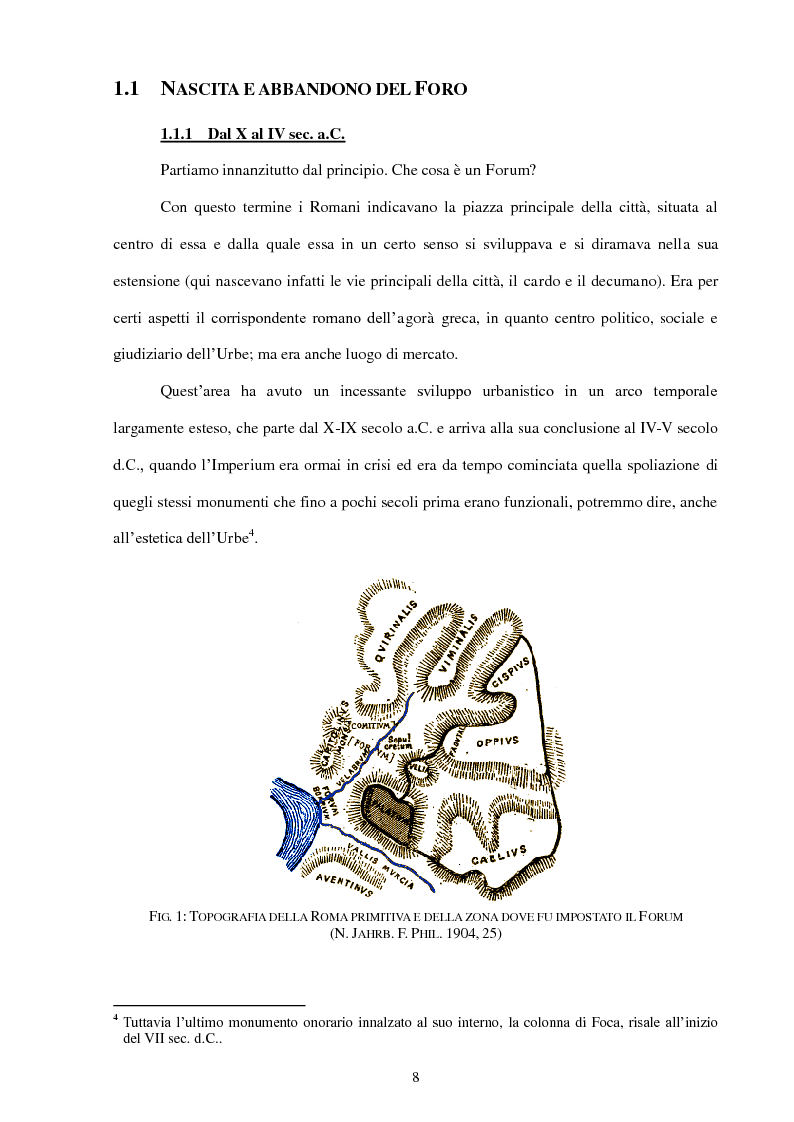 Anteprima della tesi: La Realtà Virtuale come nuova metodologia dei dati storico-archeologici. Il caso-studio del Foro romano, Pagina 6