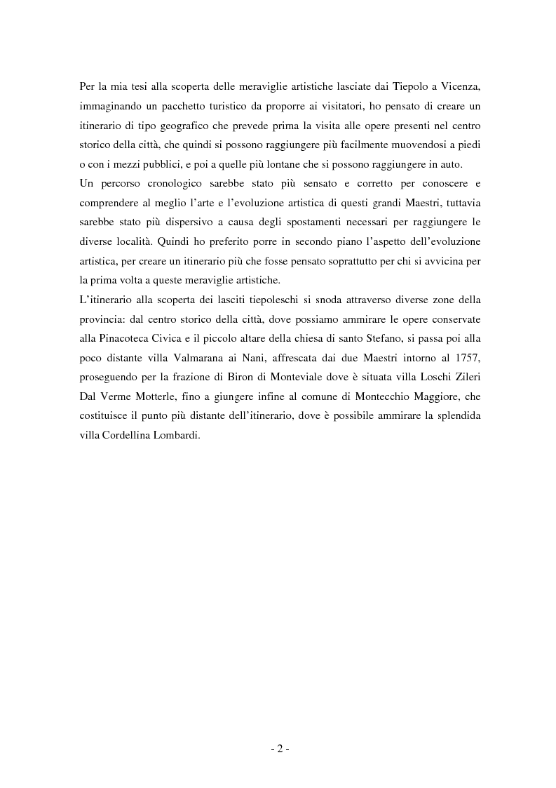Anteprima della tesi: Opere dei Tiepolo nel vicentino: itinerario guidato, Pagina 6