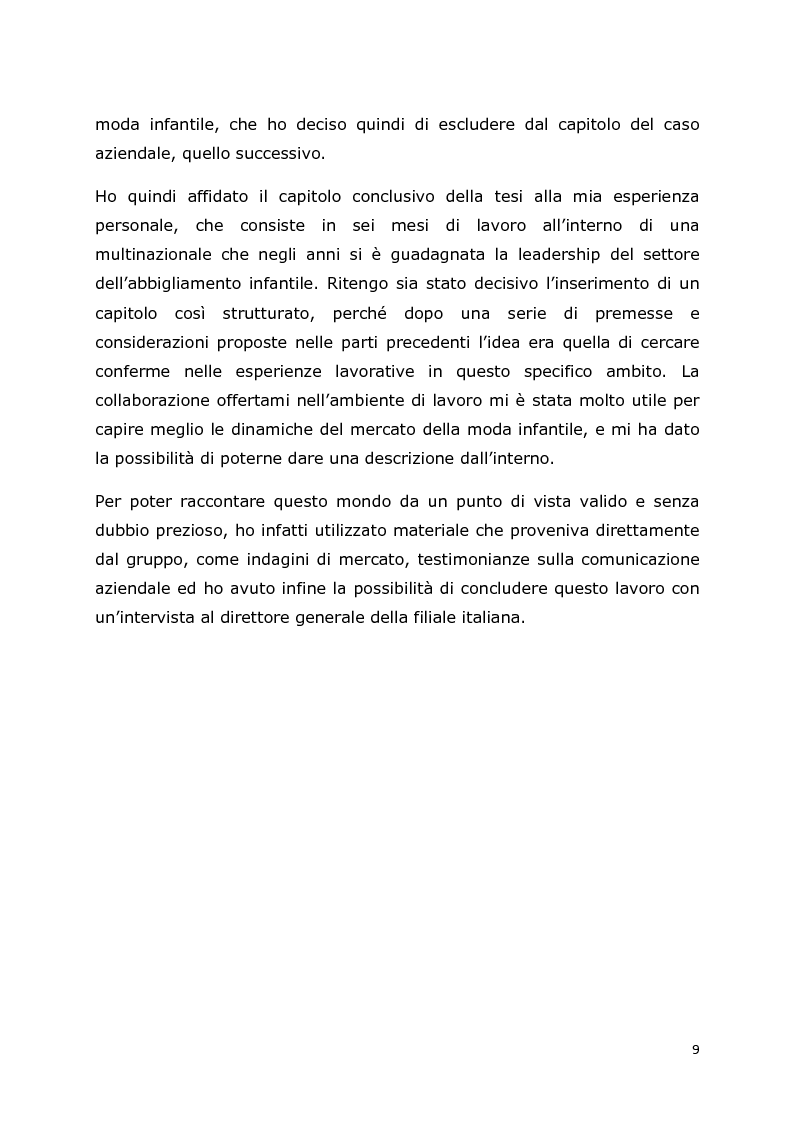 Anteprima della tesi: Comunicazione e trend delle imprese di abbigliamento di lusso: il caso del settore bambino, Pagina 6