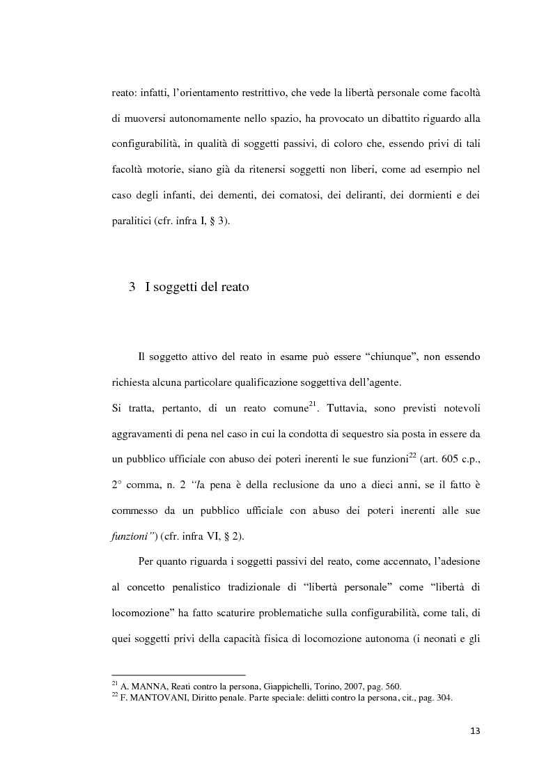 Anteprima della tesi: Il sequestro di persona, Pagina 10